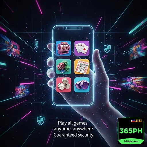 Mobile player enjoying casino games with 365ph offers